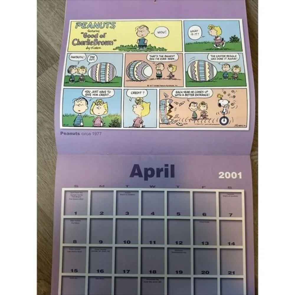 Snoopy Peanuts Through the Decades‎ 2001 - 16 month wall calendar - Daydream